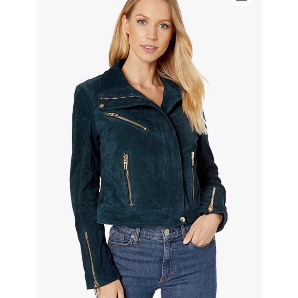 Blank NYC Dark Green Leather Jacket